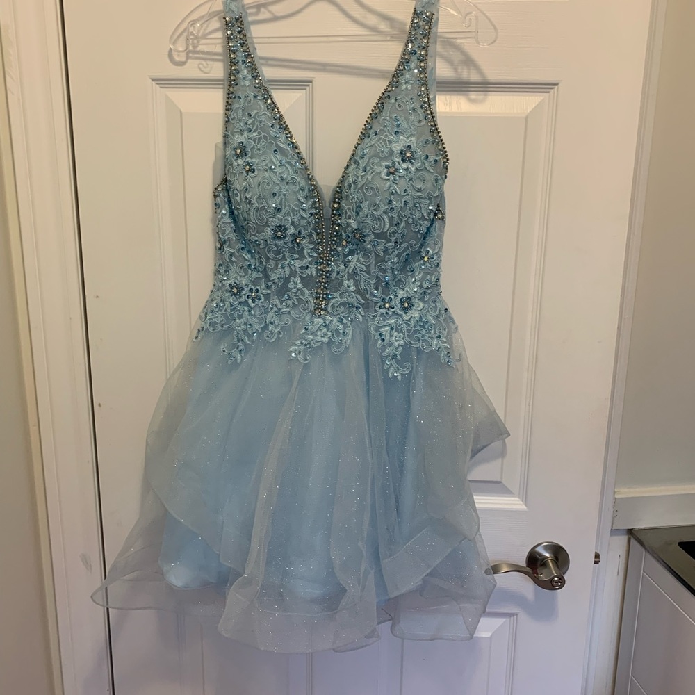 Blue grad dress
